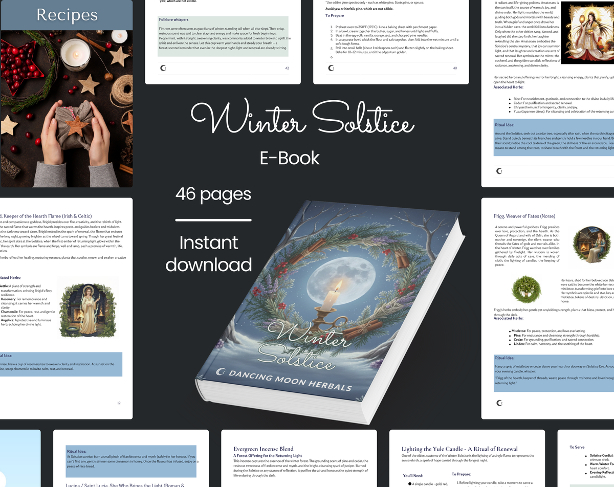 Winter Ar Ritual Winter Solstice: Folklore, Rituals & Herbal Recipes – Dancing Moon Herbals